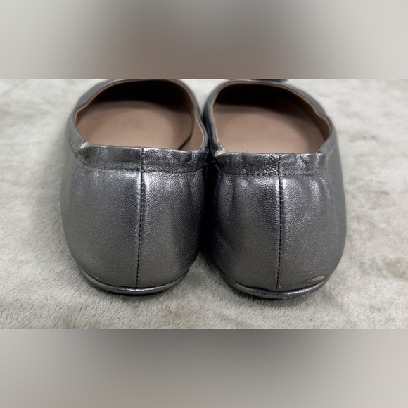 Tory Burch silver reva ballet flats with silver buckle size 8 - Picture 4 of 8